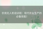 农用无人机培训班：现代农业生产的必备技能！