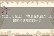 安全出行至上：“橡皮呢机器人”上路前你该知道的一切