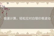 极速计算，轻松应对白银价格波动