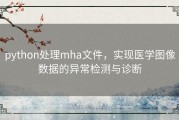 python处理mha文件，实现医学图像数据的异常检测与诊断