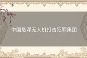 中国悬浮无人机打击犯罪集团