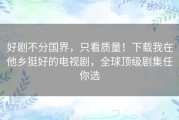 好剧不分国界，只看质量！下载我在他乡挺好的电视剧，全球顶级剧集任你选