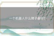一个机器人什么牌子最好？