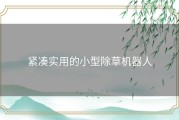 紧凑实用的小型除草机器人