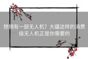 想拥有一部无人机？大疆这样的消费级无人机正是你需要的