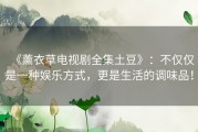 《薰衣草电视剧全集土豆》：不仅仅是一种娱乐方式，更是生活的调味品！