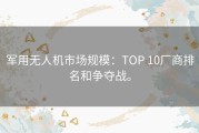 军用无人机市场规模：TOP 10厂商排名和争夺战。