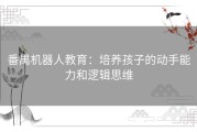 番禺机器人教育：培养孩子的动手能力和逻辑思维