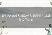 能打架机器人将取代人类厨师？极具争议的未来