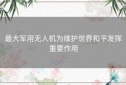 最大军用无人机为维护世界和平发挥重要作用
