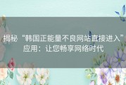 揭秘“韩国正能量不良网站直接进入”应用：让您畅享网络时代