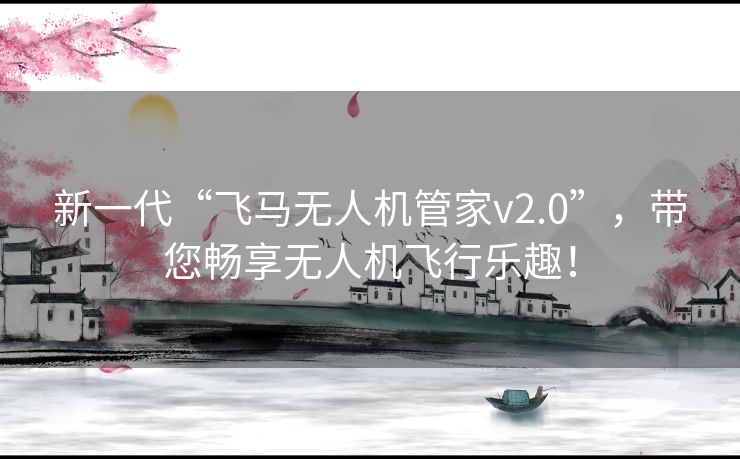 新一代“飞马无人机管家v2.0”，带您畅享无人机飞行乐趣！