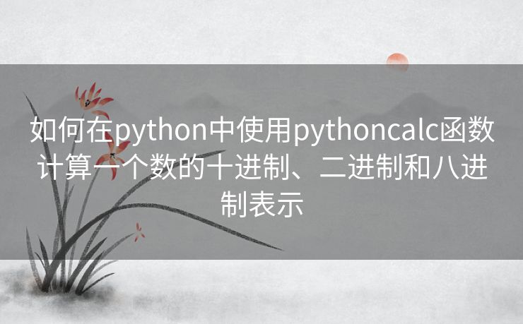 如何在python中使用pythoncalc函数计算一个数的十进制、二进制和八进制表示