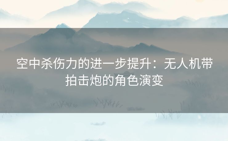空中杀伤力的进一步提升：无人机带拍击炮的角色演变