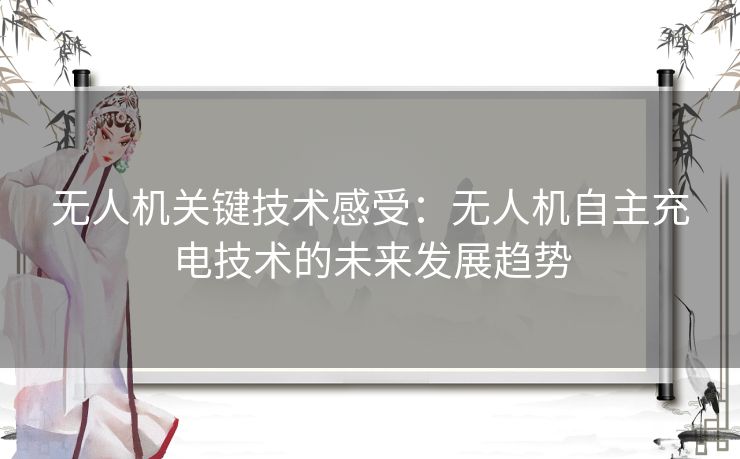无人机关键技术感受：无人机自主充电技术的未来发展趋势