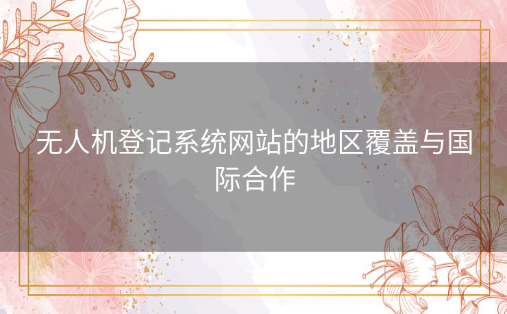 无人机登记系统网站的地区覆盖与国际合作