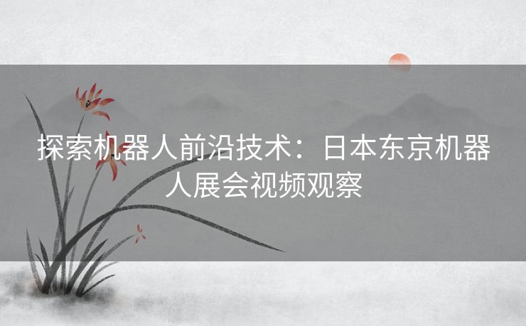 探索机器人前沿技术：日本东京机器人展会视频观察