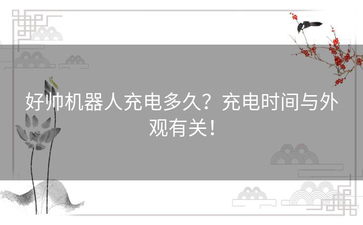 好帅机器人充电多久？充电时间与外观有关！