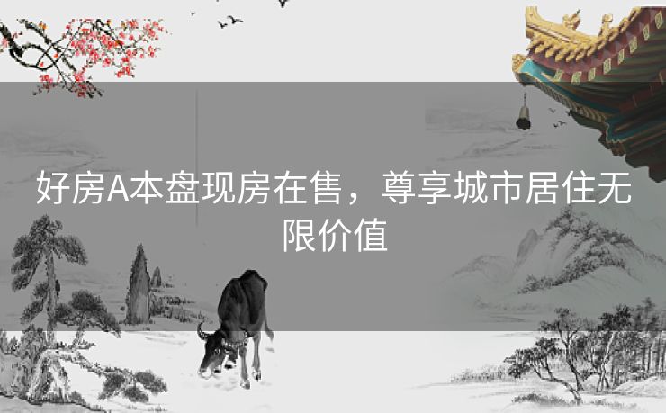 好房A本盘现房在售，尊享城市居住无限价值