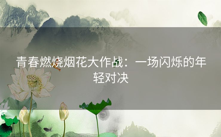 青春燃烧烟花大作战：一场闪烁的年轻对决