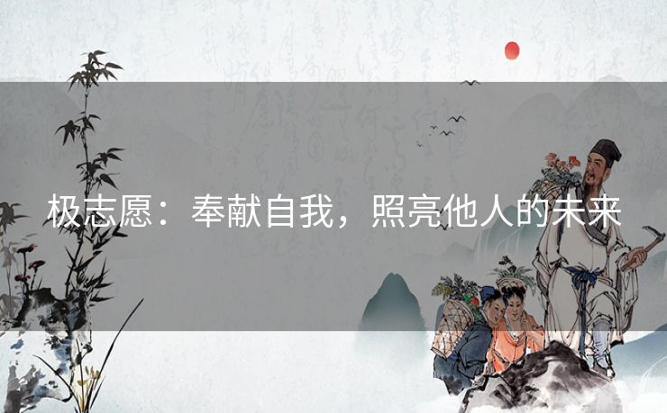 极志愿：奉献自我，照亮他人的未来