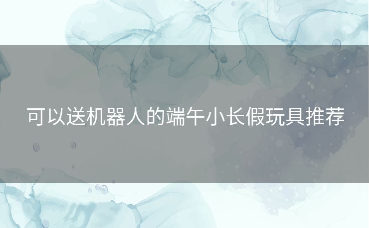 可以送机器人的端午小长假玩具推荐
