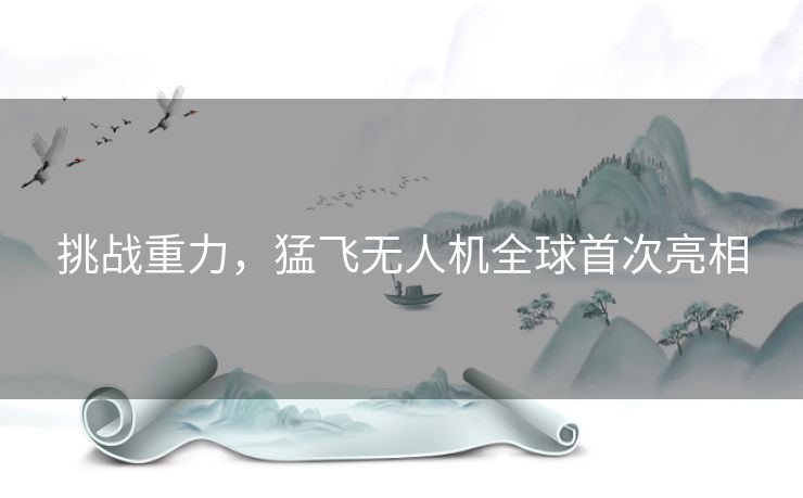 挑战重力，猛飞无人机全球首次亮相