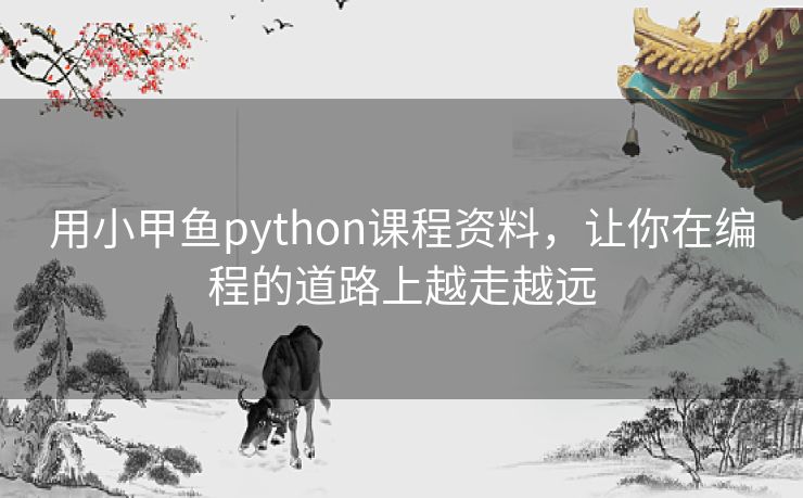 用小甲鱼python课程资料，让你在编程的道路上越走越远