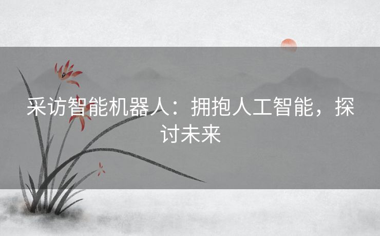 采访智能机器人：拥抱人工智能，探讨未来