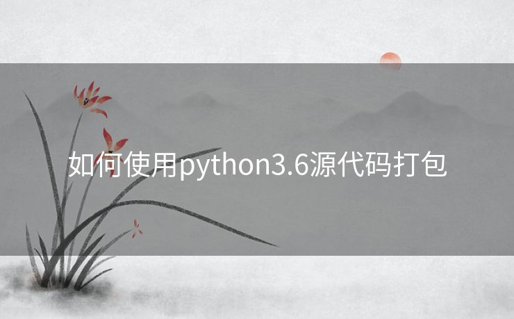 如何使用python3.6源代码打包