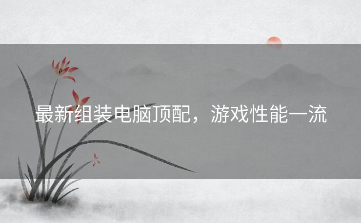 最新组装电脑顶配，游戏性能一流