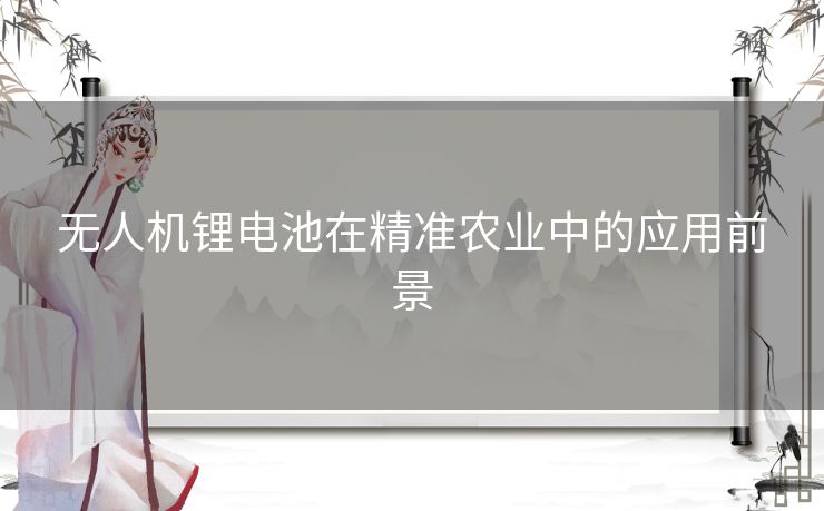 无人机锂电池在精准农业中的应用前景