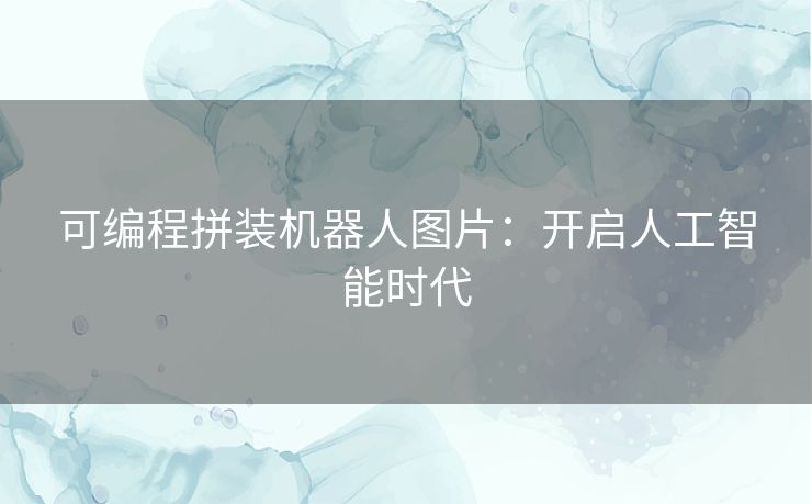 可编程拼装机器人图片：开启人工智能时代