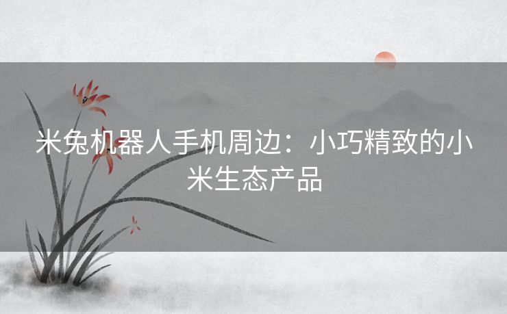 米兔机器人手机周边：小巧精致的小米生态产品
