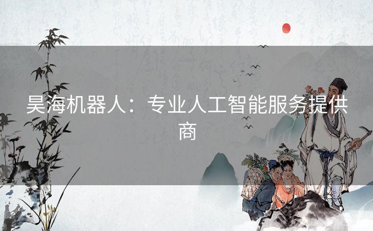昊海机器人：专业人工智能服务提供商